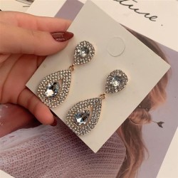 silver super diamond drop earrings woman Korea personality all-Purpose earring..