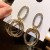 silver Metal Oval circle circle earrings woman high temperament ear stud personality long style fashion Earring