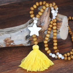occidental style turquoise pendant natural sweater chain Bohemia color tassel ..