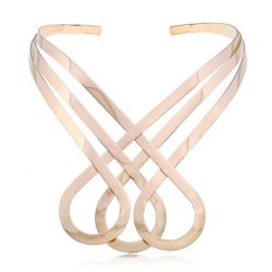 occidental style geometry Irregular Metal Collar  punk unique exaggerating Col..