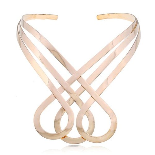 occidental style geometry Irregular Metal Collar  punk unique exaggerating Collar necklace