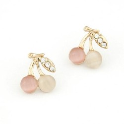 Korean style fashion OL Ladies personality cherry ear stud