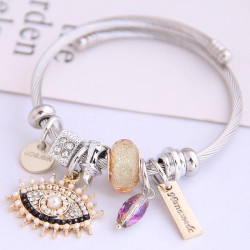occidental style fashion  Metal all-PurposeD  eyes  concise drop pendant more ..
