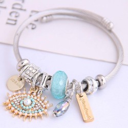 occidental style fashion  Metal all-PurposeD  eyes  concise drop pendant more ..