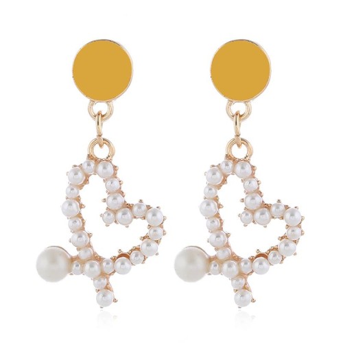 fine Korean style fashion  sweetOL  concise love Pearl personality ear stud