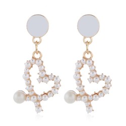 fine Korean style fashion  sweetOL  concise love Pearl personality ear stud