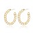 occidental style wind exaggerating creative chain ear stud half Round annular Metal hollow fashion