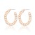 occidental style wind exaggerating creative chain ear stud half Round annular Metal hollow fashion