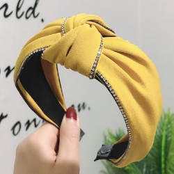 Korea high-end fine Korean style Double row Rhinestone medium width Headband c..