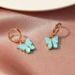  occidental style  fashion fashion color Acrylic butterfly earrings personalit..