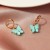  occidental style  fashion fashion color Acrylic butterfly earrings personality butterfly buckle woman