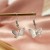  occidental style  fashion fashion color Acrylic butterfly earrings personality butterfly buckle woman