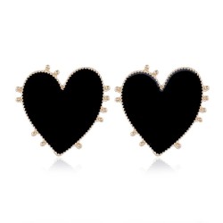 occidental style fashion  Metal color love exaggerating temperament ear stud