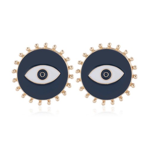 occidental style fashion  Metal color eyes exaggerating temperament ear stud