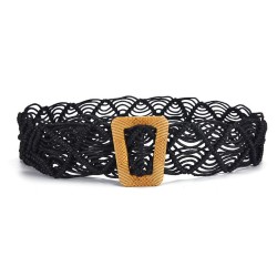 width Girdle lady rope occidental style retro ethnic style weave belt Dress Cl..