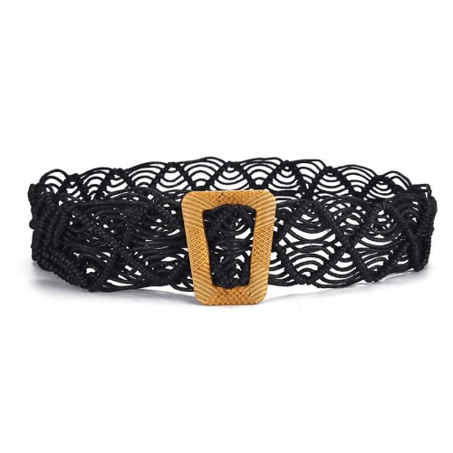 width Girdle lady rope occidental style retro ethnic style weave belt Dress Clothing ornament girl student belt