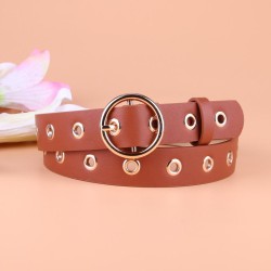 personality womenPU belt  Korean style all-Purpose buckle lady eyes ornament b..