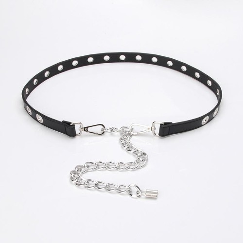 personality chain splice belt eyes ornament samll belt trend fashion Dress belt