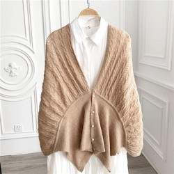 Korean style Collar false collar scarf autumn Winter shawl Pearl buckle knitti..