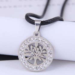 Korean style fashion  Metal concise tree diamond stainless steel personality n..