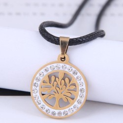 Korean style fashion  Metal concise tree diamond stainless steel personality n..