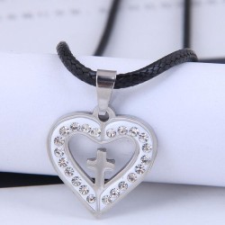 Korean style fashion  Metal concise Word love diamond stainless steel personal..