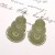 silver occidental style Alloy earrings temperament Round geometry flowers candy color Earring