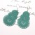 silver occidental style Alloy earrings temperament Round geometry flowers candy color Earring