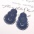 silver occidental style Alloy earrings temperament Round geometry flowers candy color Earring