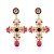 occidental style cross diamond earrings retro palace style hollow all-Purpose fresh earrings
