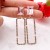 silver crystal long style earring square earrings woman temperament Korea personality all-Purpose ear stud
