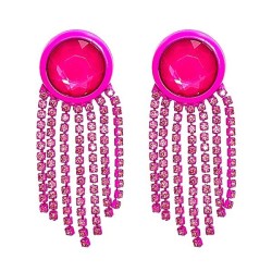 occidental style Rhinestone tassel temperament earrings personality ethnic sty..