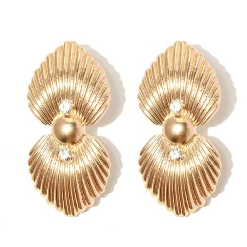 occidental style fashion Earring  personality Alloy creative Shells ear stud diamond exaggerating fashion earring