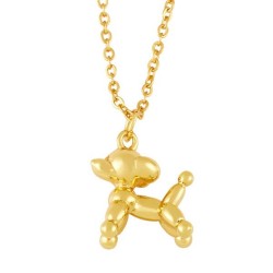 occidental styleins lovely fashion balloon dog pendant clavicle necklacenky
