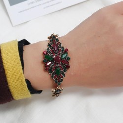  retro Bohemia ethnic style carving diamond rhombus bracelet  occidental style..