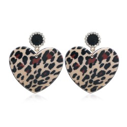 Autumn and Winter brief temperament love leopard pendant earrings Korean style..