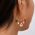 occidental style trend geometry enamel crystal christmas earrings woman ins personality day earring