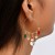 occidental style trend geometry enamel crystal christmas earrings woman ins personality day earring