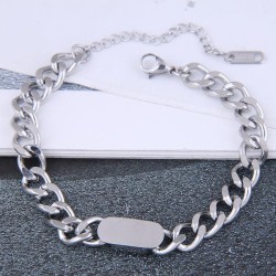 occidental style fashion Metal concise titanium steel personality temperament ..