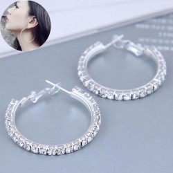 30mm Korean style fashion conciseOL fully-jewelled big circle high quality tem..