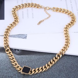 occidental style fashion Metal concise four square titanium steel temperament ..