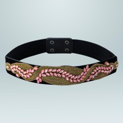 olita  occidental style fashion woman width belt elasticity fully-jewelled gem..