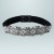 ins occidental style crystal gem width belt black  elasticity cloth belt diamond brilliant lady ornament