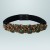 ins occidental style crystal gem width belt black  elasticity cloth belt diamond brilliant lady ornament