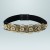 ins occidental style crystal gem width belt black  elasticity cloth belt diamond brilliant lady ornament