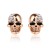  retro surface skull fully-jewelled ear stud personality earrings man woman
