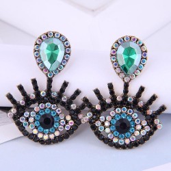 occidental style fashion Metal flash diamond eyes temperament exaggerating ear..
