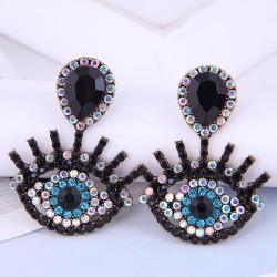 occidental style fashion Metal flash diamond eyes temperament exaggerating ear..