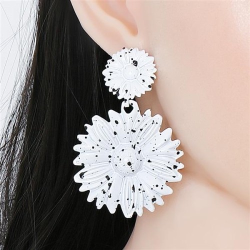occidental style exaggerating Metal flowers flowers woman earrings personality earring arring
