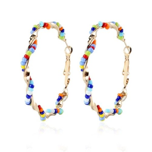 occidental style fashion retro Bohemian style beads brief temperament trend exaggerating thin earrings F